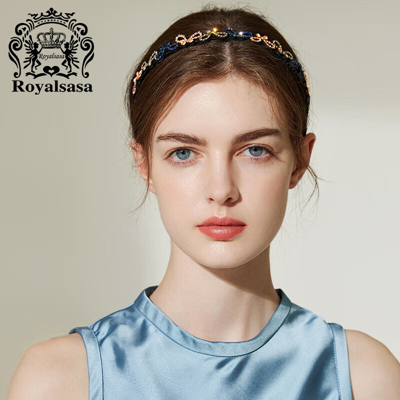 Royal sasa皇家莎莎发箍发饰简约发带洗脸头箍水钻发夹发卡头饰品