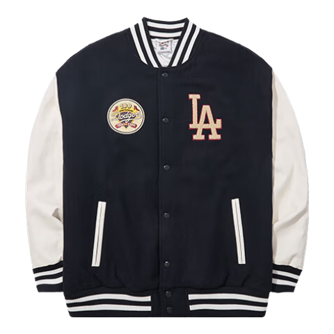 NEW ERA紐亦華MLB棉服男女情侶NY夾克棒球服保暖外套 14117432-海軍藍(lán) S