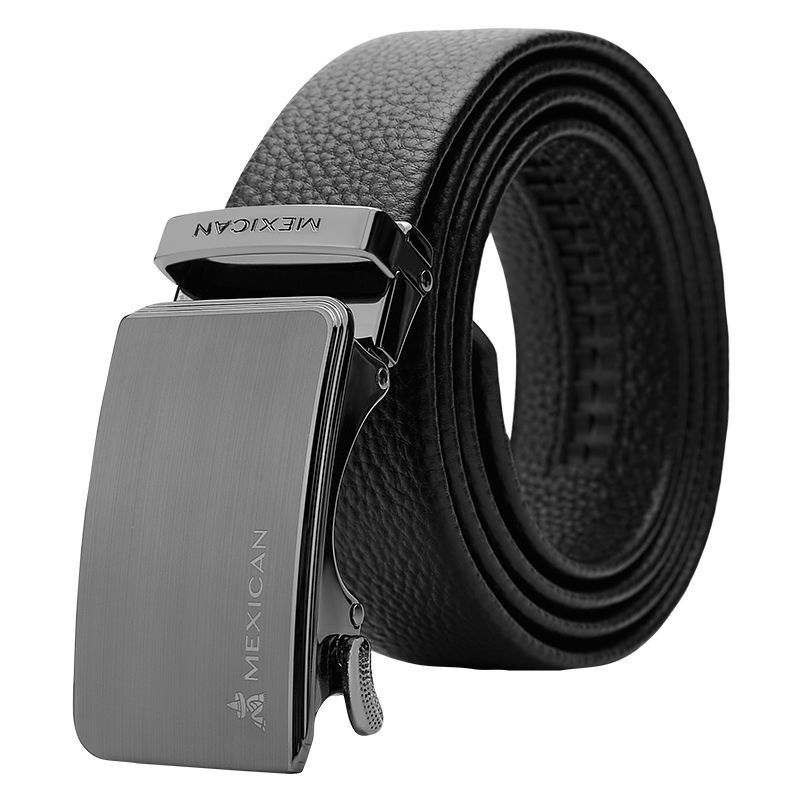 稻草人男士皮帶自動扣真頭層牛皮腰帶商務休閑褲帶生日禮物送父親老公