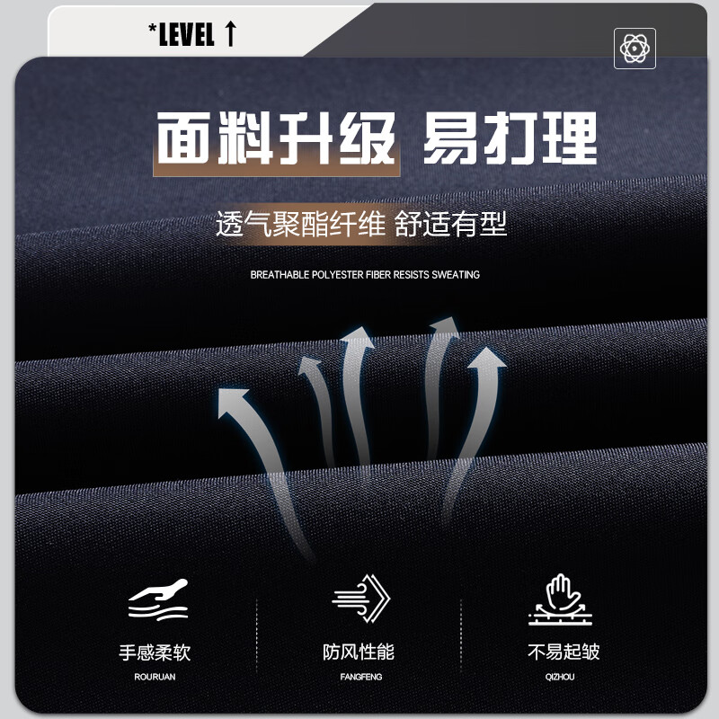 SHANSHAN杉杉【翻领】春秋薄款行政夹克男商务休闲上衣新年外套衣服 红色 3XL /190