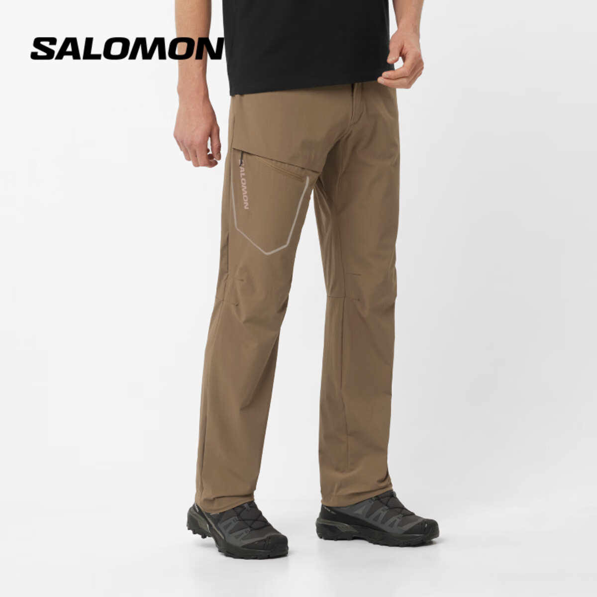 萨洛蒙（Salomon）男款 城市轻户外防泼水舒适透气轻薄徒步休闲长裤 WAYFARER PANTS 花菇棕 C22166 M 175/82A(50R)