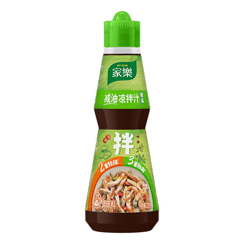 家乐凉拌汁系列 减油凉拌汁椒麻口味230g 蘸料拌面海鲜捞汁沙拉油醋汁