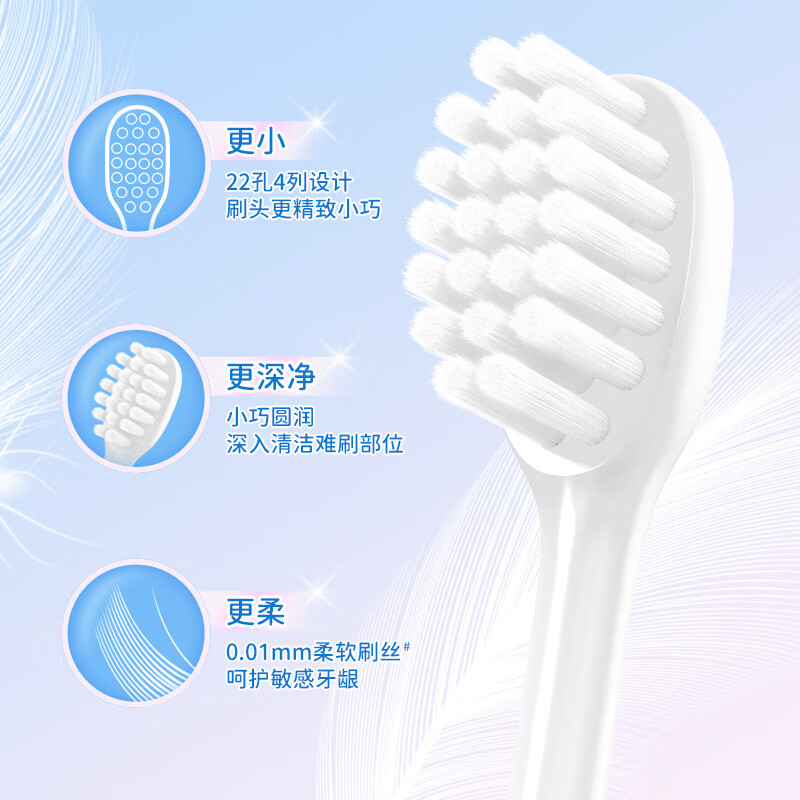 青蛙超软毛小刷头成人牙刷细毛刷丝护龈清洁小头月子男女情侣家庭款 【呵护敏感】971超细软毛牙刷 6支 颜色随机发