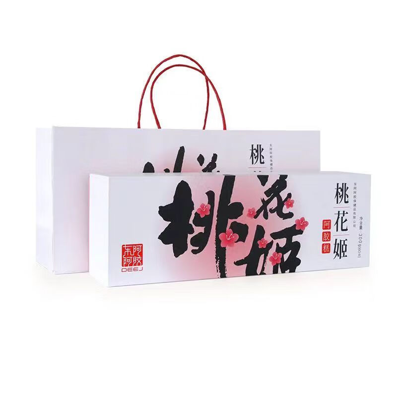 桃花姬阿膠糕山東東阿阿膠300g即食ejiao山東東阿過(guò)年送禮 300克禮盒裝