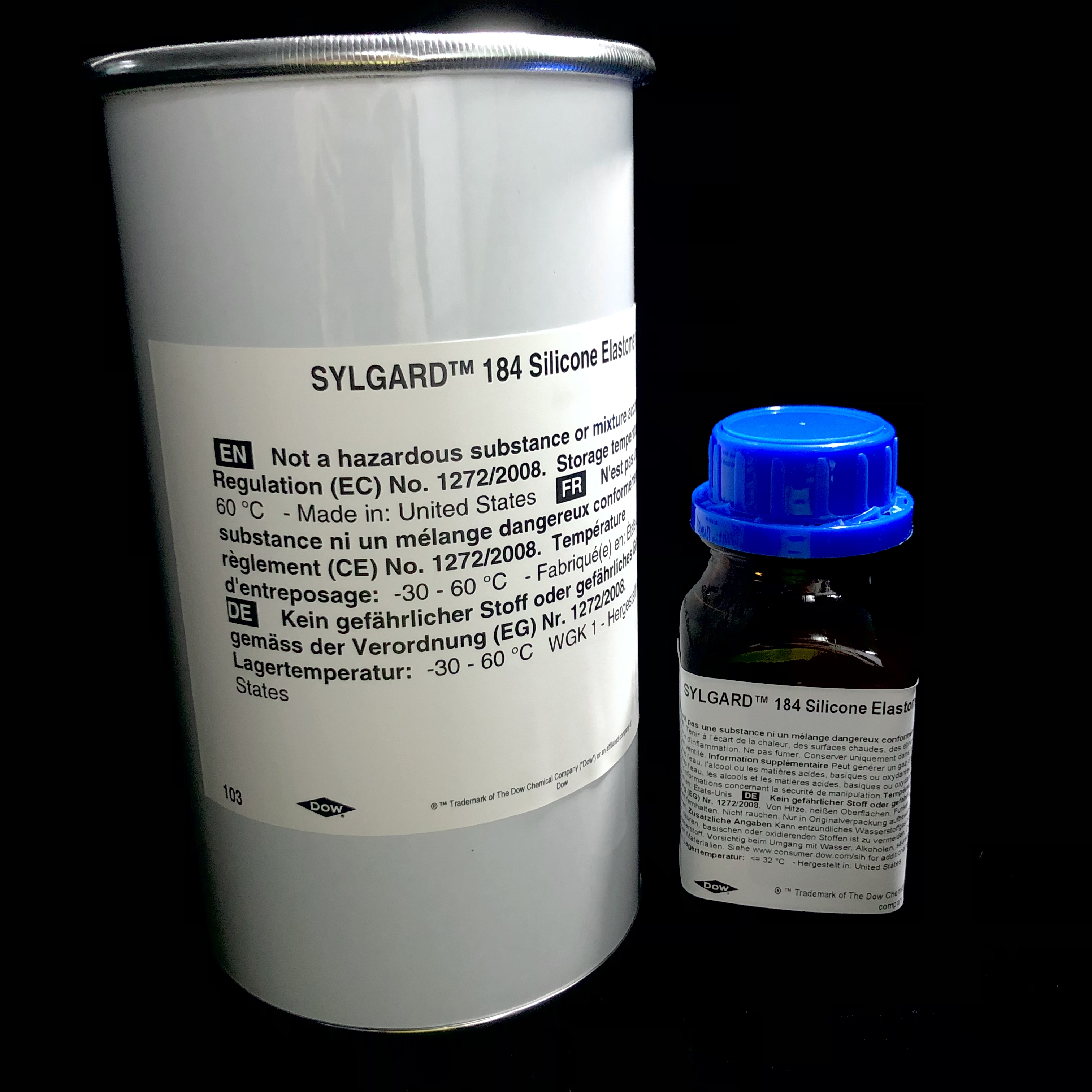 適用sylgard184道康寧膠 微流控PDMS芯片 聚二甲基硅氧烷 光學(xué)透明膠 1.1Kg原裝