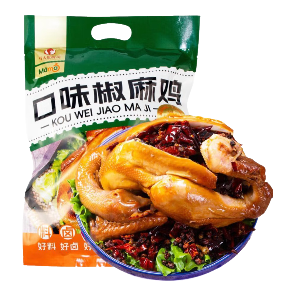马大姐厨坊口味椒麻鸡530g 麻辣鹌鹑 烧鸡 牛肉 麻辣下酒卤制熟食中秋礼盒 椒麻鸡530g*1