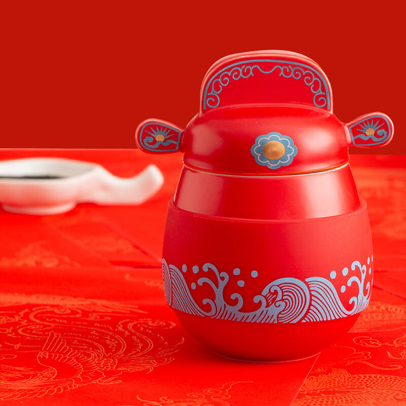 上新了文创 故宫陶瓷水杯状元杯子 马克杯送同学生日礼物上岸加油纪念杯 350ml