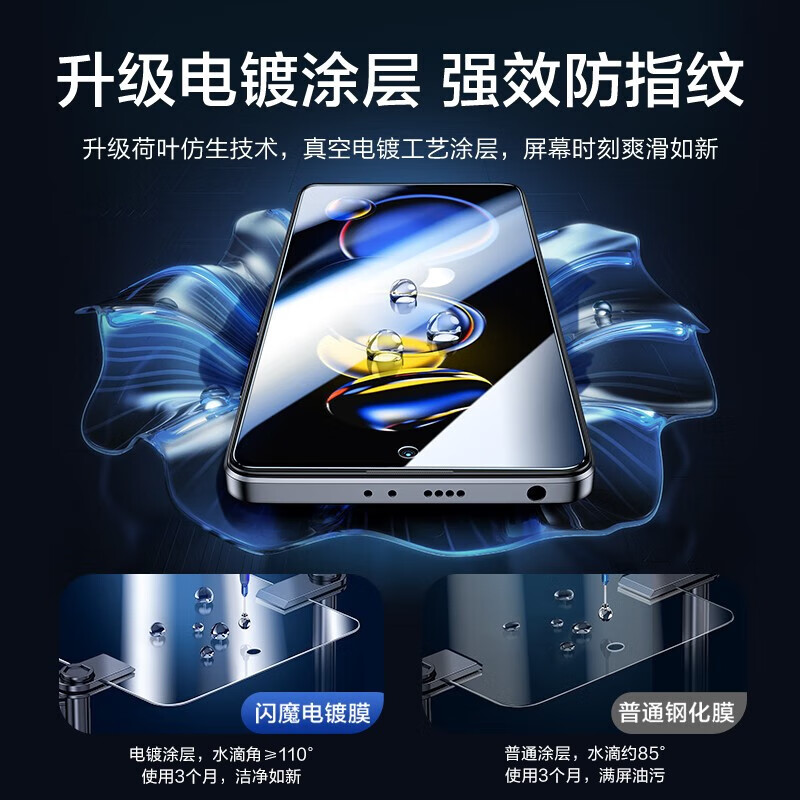 MPPMCK闪魔适用红米note14/13Pro钢化红米turbo4/3手机redmi Note11TPro小米12turbo玻10pro防9探索版12t 【增强版 超清双倍抗指纹】2片装+神器 红米note11tpro/11tpro+