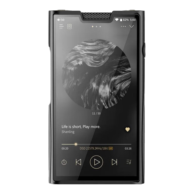 山靈（SHANLING）M8T電子管便攜HIFI播放器MP3隨身聽(tīng)無(wú)損發(fā)燒藍(lán)牙觸屏音樂(lè)播放器 M8T黑色（送原裝皮套）