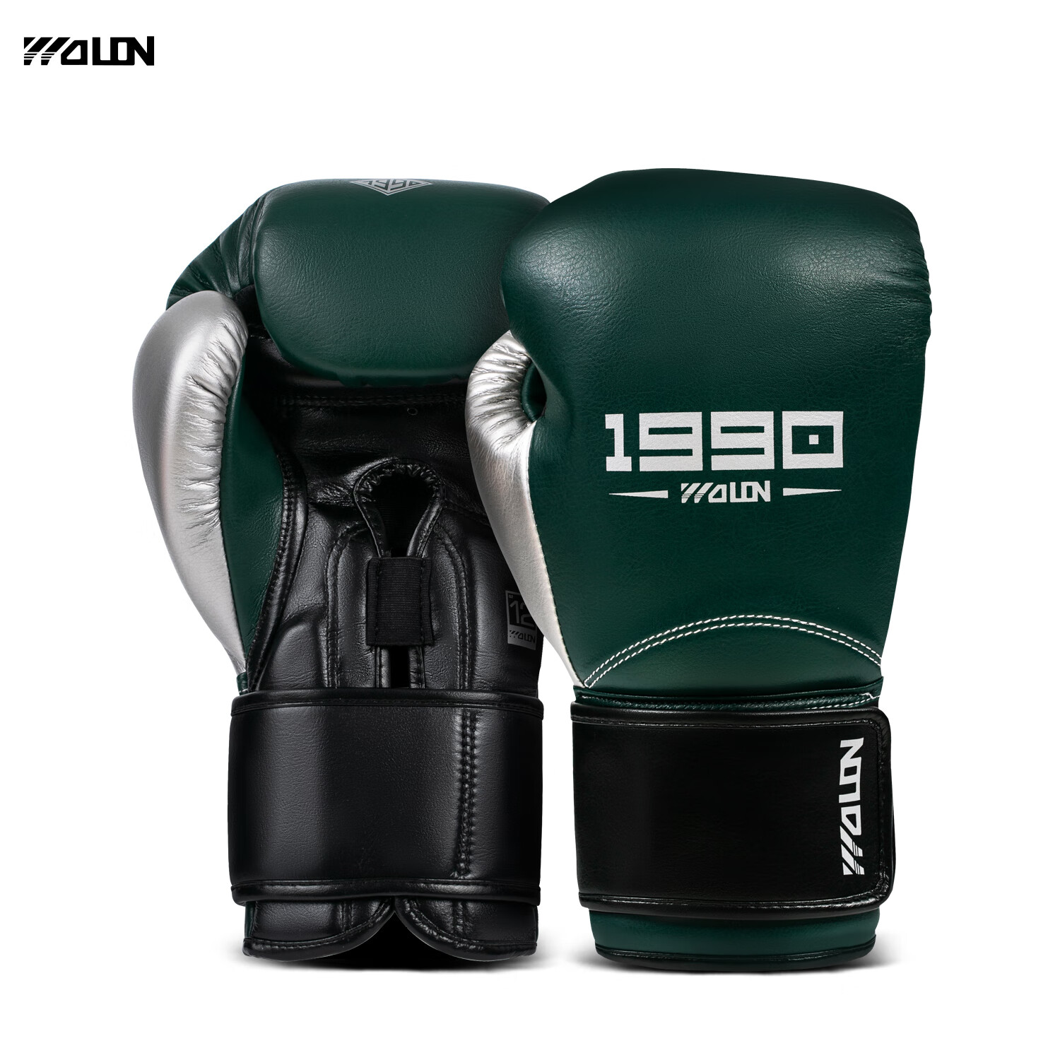 五龙体育（WOLON） 1990比赛拳击手套男女成人专业散打训练格斗搏击高端拳套打沙包 白金（贝曾5米拳击绷带） 14OZ