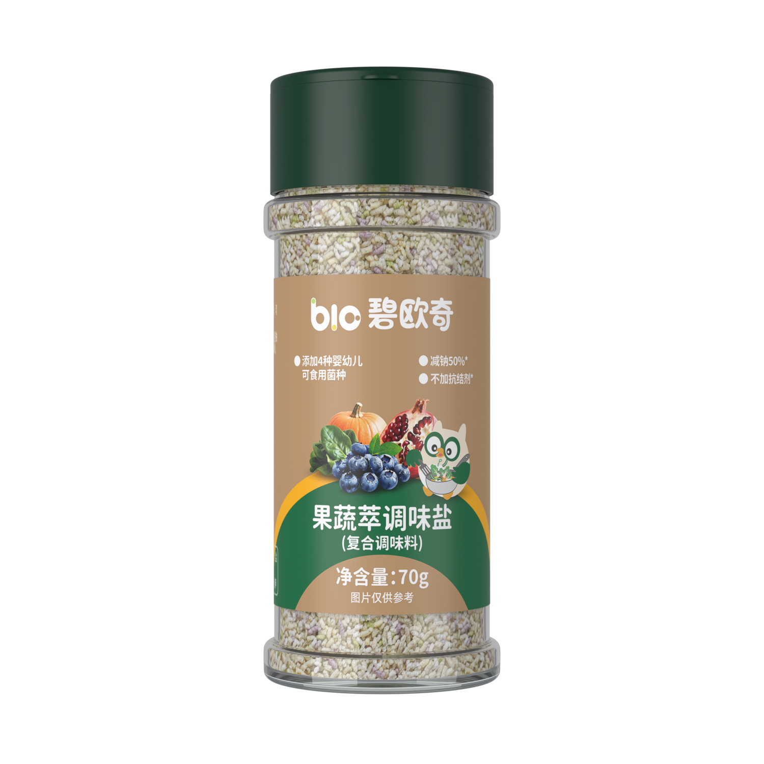 碧欧奇宝宝盐果蔬盐减钠辅食用盐调味料拌饭料食用盐送婴幼儿食谱 松茸酱油100ml+果蔬萃盐70g
