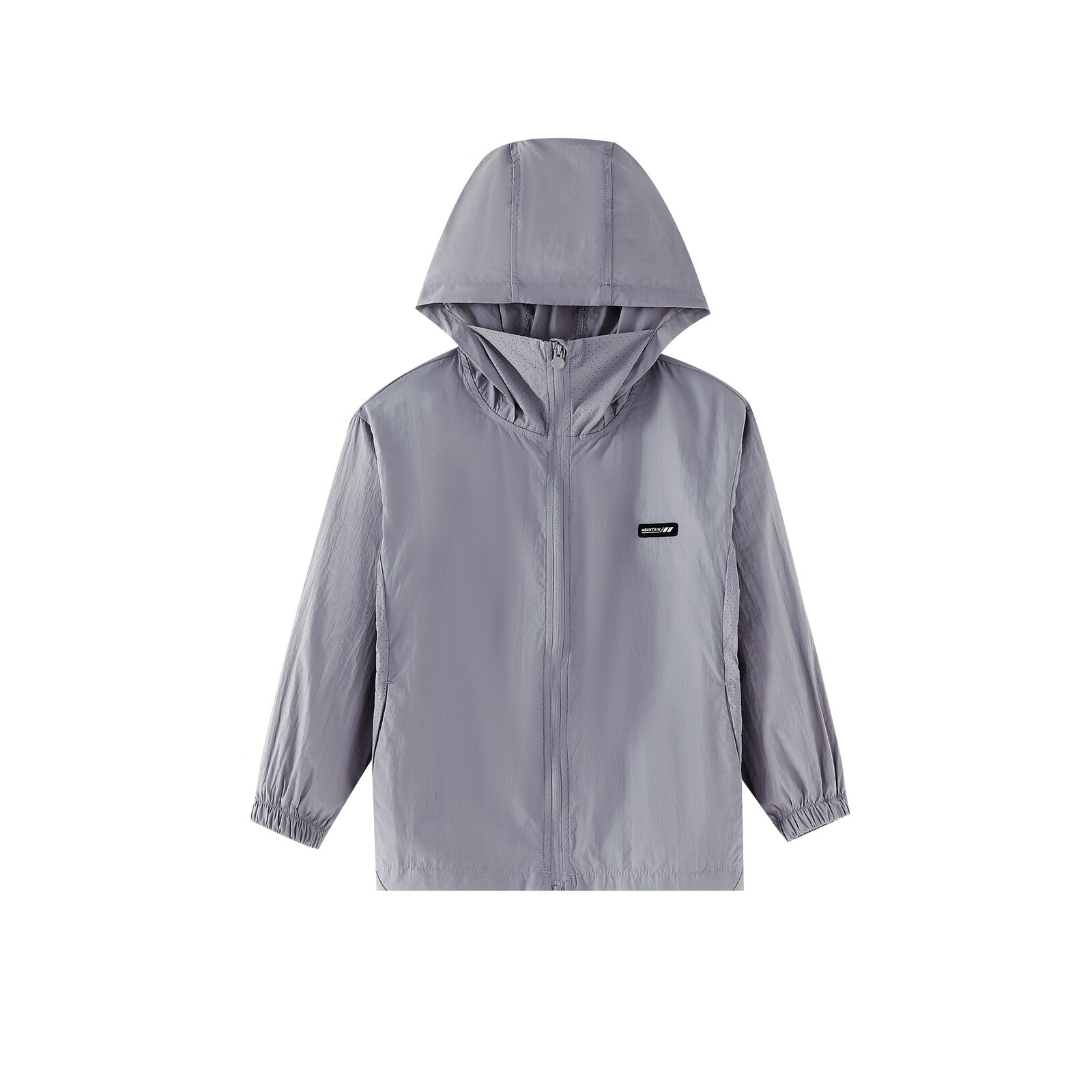 小猪班纳【UPF50+】童装25夏季新款男女童凉感防晒衣带帽拉链外套外出服 鸽羽灰 130