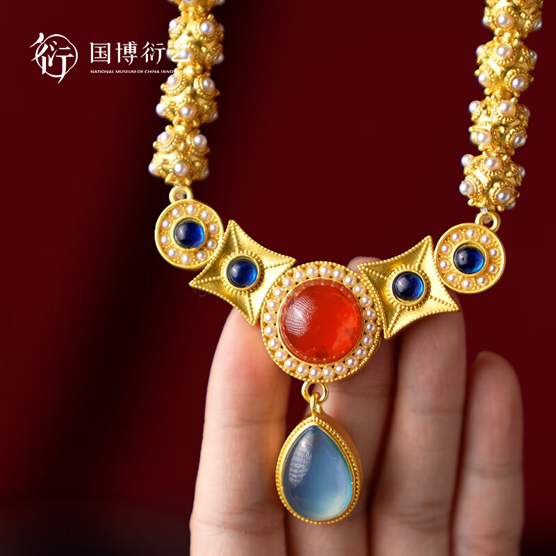 中国国家博物馆李静训AR项链冰箱贴两用国博文创创意礼品送朋友生日礼物 李静训项链冰箱贴