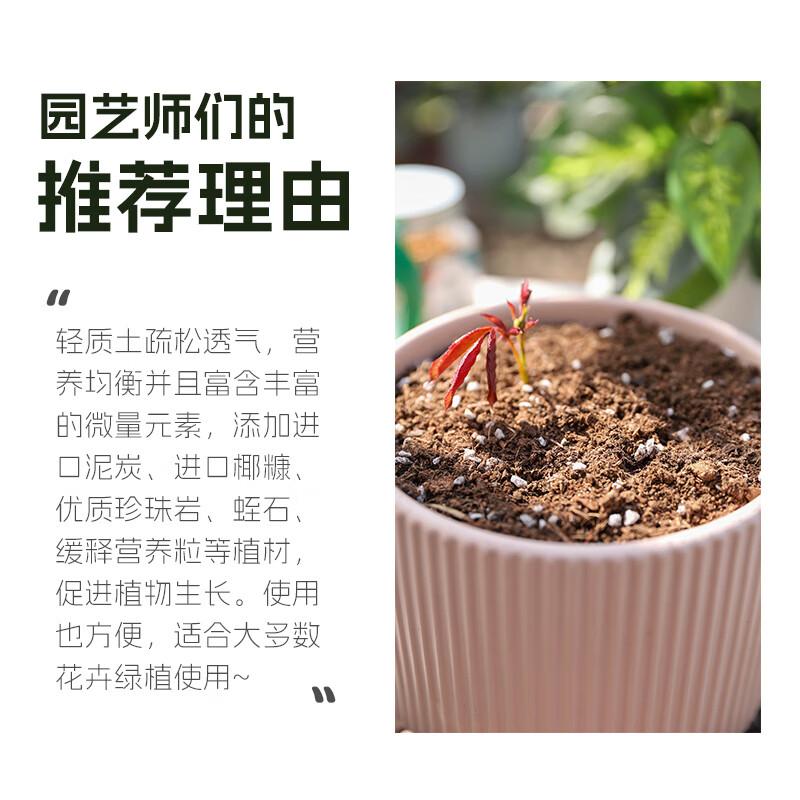 花美诺营养土养花专用通用型家用种菜种花多肉植物盆栽泥炭种植花土壤 轻质灭菌营养土50升【通用】