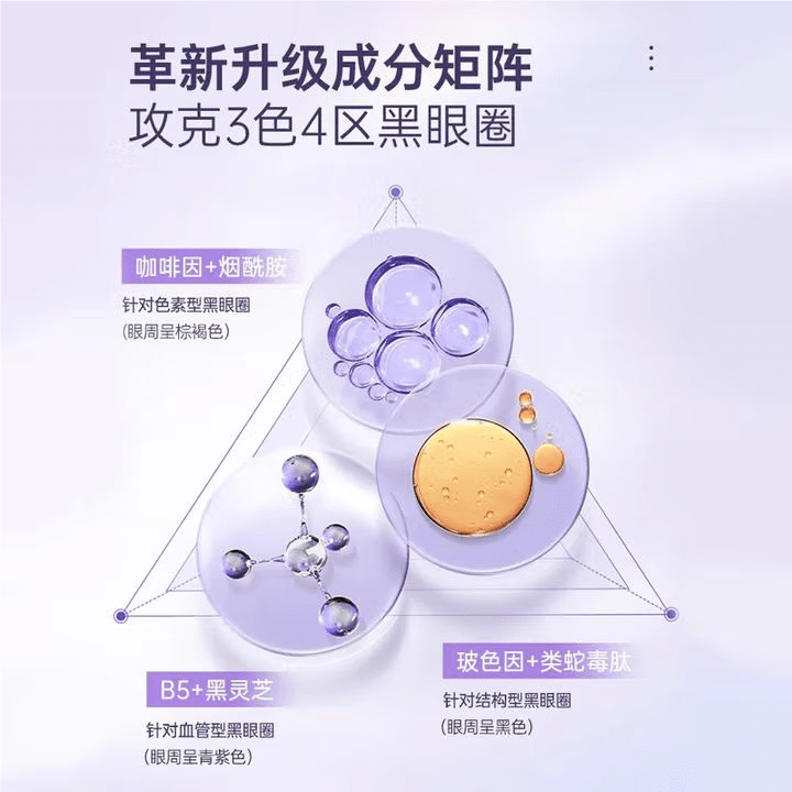 贝因维丝眼袋消肿液芙诗婷咖啡因淡化细纹眼袋精华油双眼皮紧致 3支装 官方直售
