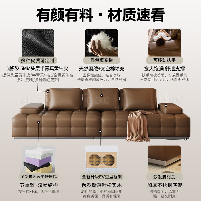 真皮沙发选购指南：对比评测9款，助你轻松选对最适合的-图片4