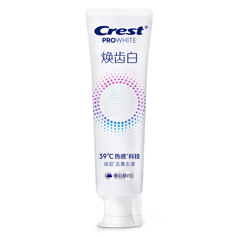 佳洁士焕齿白热感美白牙膏温和薄荷去黄去渍清新100g京东自营