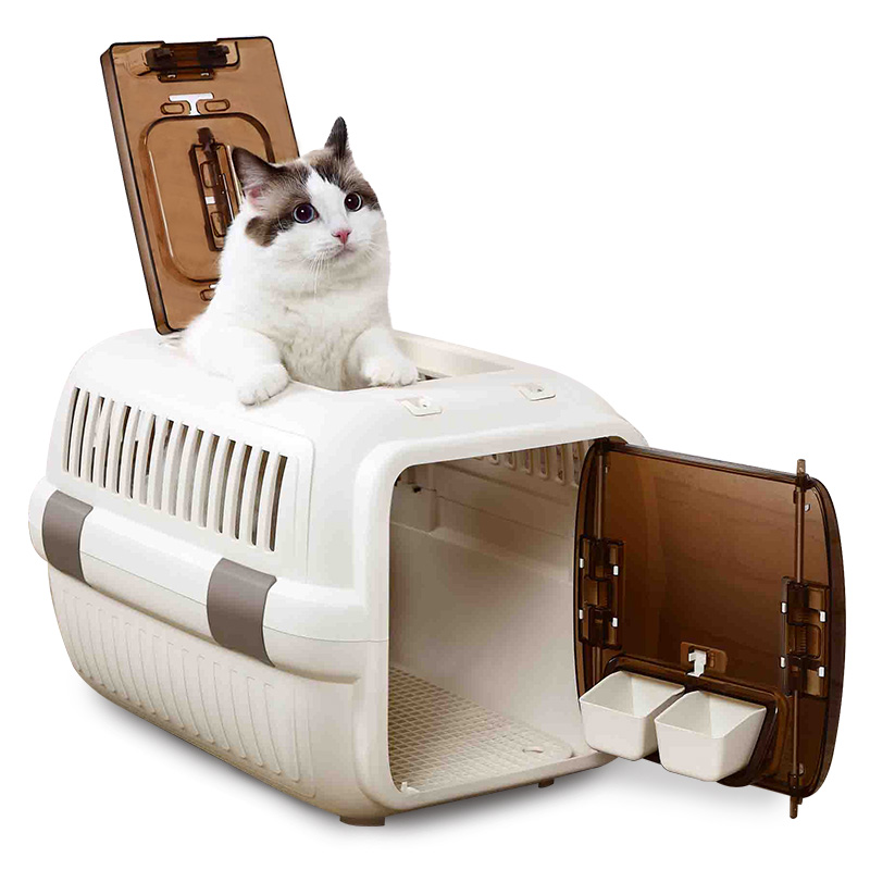 猫乐适猫咪航空箱 外出手提便携式托运箱 小型犬狗狗出行空运笼子 宠物太空舱 600型大号带食盒