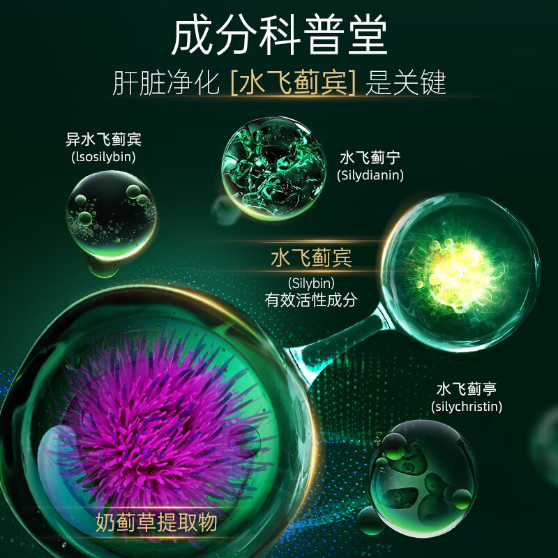 herbs of gold水飞蓟护肝片400mg奶蓟草 男女护肝熬夜养护和丽康 60粒 澳洲进口 纯水飞蓟护肝片60粒