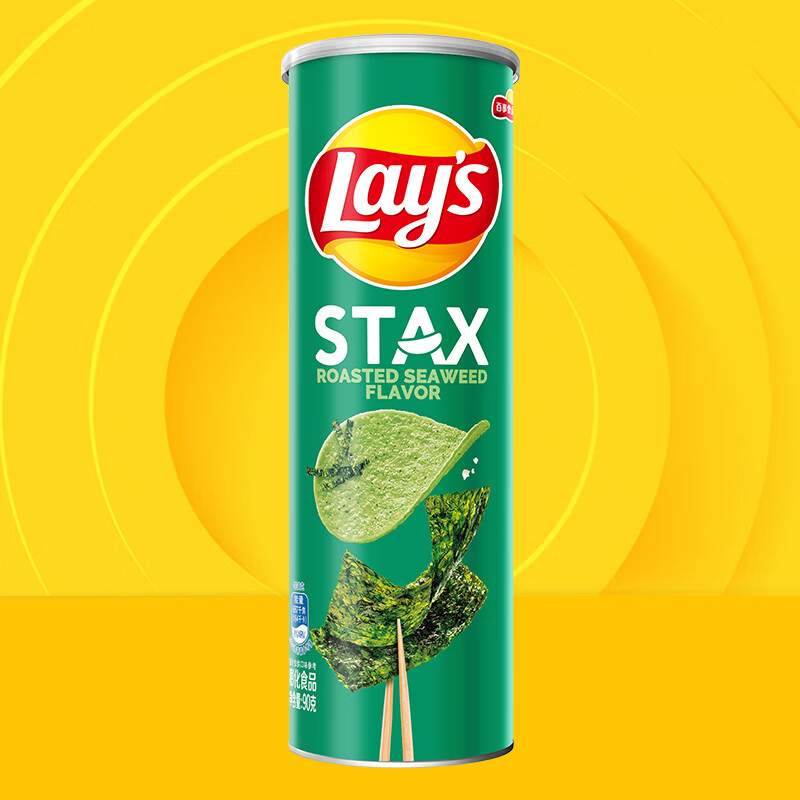乐事（Lay&#039;s）无限罐装薯片甄选系列90g休闲小吃解馋零食办公室零食 【乐事】甄选香烤海苔味90g