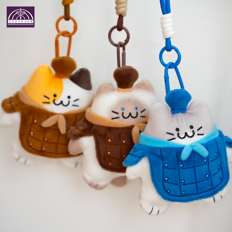 秦始皇兵马俑博物馆正品朕的毛绒兵猫俑三花挂件西安旅游纪念品伴手礼物钥匙扣万物喵 朕的毛绒-兵猫俑【暹罗】