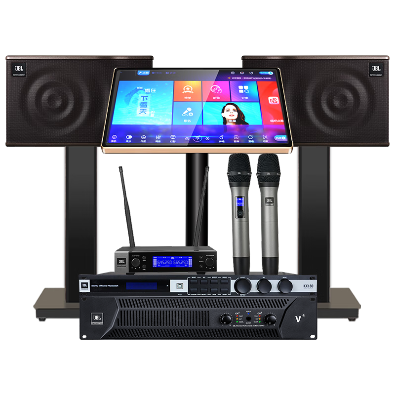 JBL【國家補貼】MK12家庭ktv音響套裝 卡拉OK點(diǎn)歌機一體機 家庭影院組合家用K歌專(zhuān)業(yè)音箱唱歌設備全套