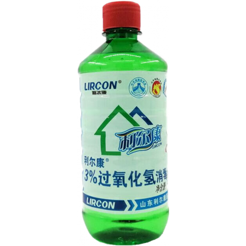 利爾康雙氧水3%過氧化氫消毒液醫(yī)用傷口護理耳道清洗家用皮膚 500ml雙氧水3瓶
