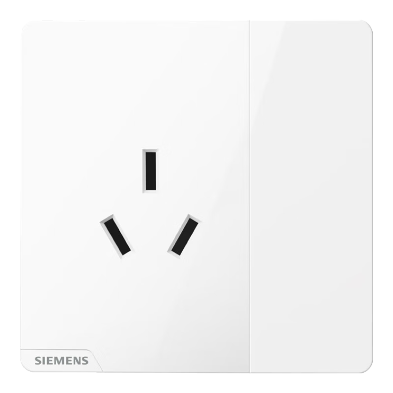 西门子（SIEMENS）插座面板 16A三孔带开关插座 86型暗装插座 皓彩雅白5UB26533NC01