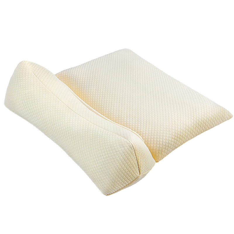 茶礼世家三角颈椎枕头荞麦护颈枕成人睡觉专用加热敷圆柱牵引枕睡眠枕头 【7A级抗菌】黄格暖忆 震动热敷款