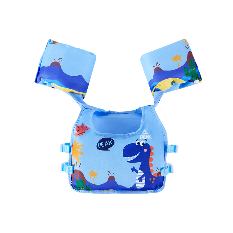 匹克兒童浮力衣寶寶游泳浮水手臂圈小孩免充氣浮力背心腋下救生圈藍(lán)色