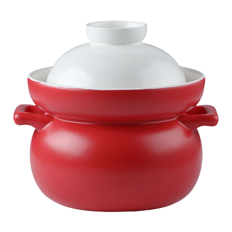 美廚（MAXCOOK）陶瓷煲砂鍋 湯鍋燉鍋養(yǎng)生煲 手工彩釉耐干燒 1.5L紅 MCTC1286