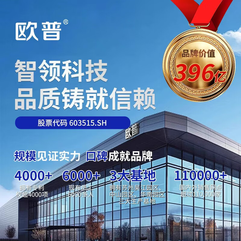 欧普照明净水器家用厨下式RO反渗透瞬时2000G出水0阻垢台下用净水机直饮一体机接自来水净饮机 【超大通量2000G】净水器