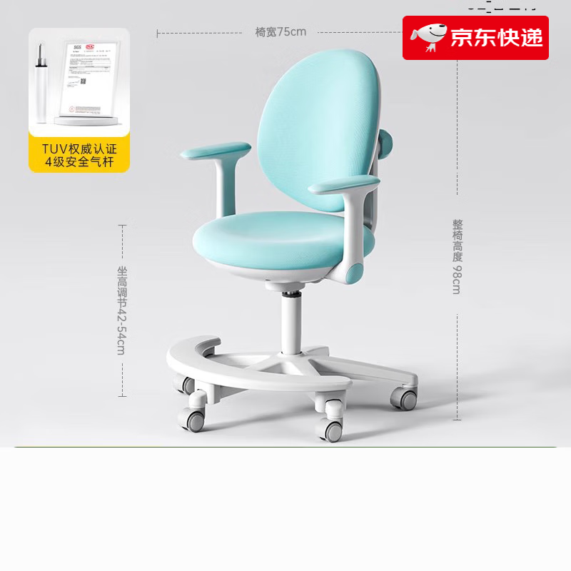 护童儿童学习椅端正坐姿小学生可调节升降写字椅家用椅子座椅 【焕新升级，自适应追背】G2_春
