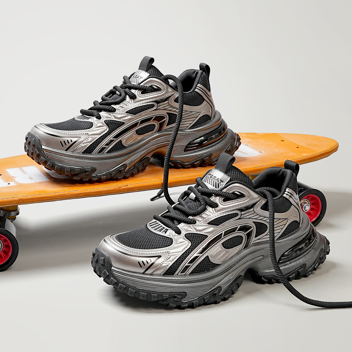 星期六男鞋老爹鞋男时尚休闲鞋子男系带舒适运动鞋男	