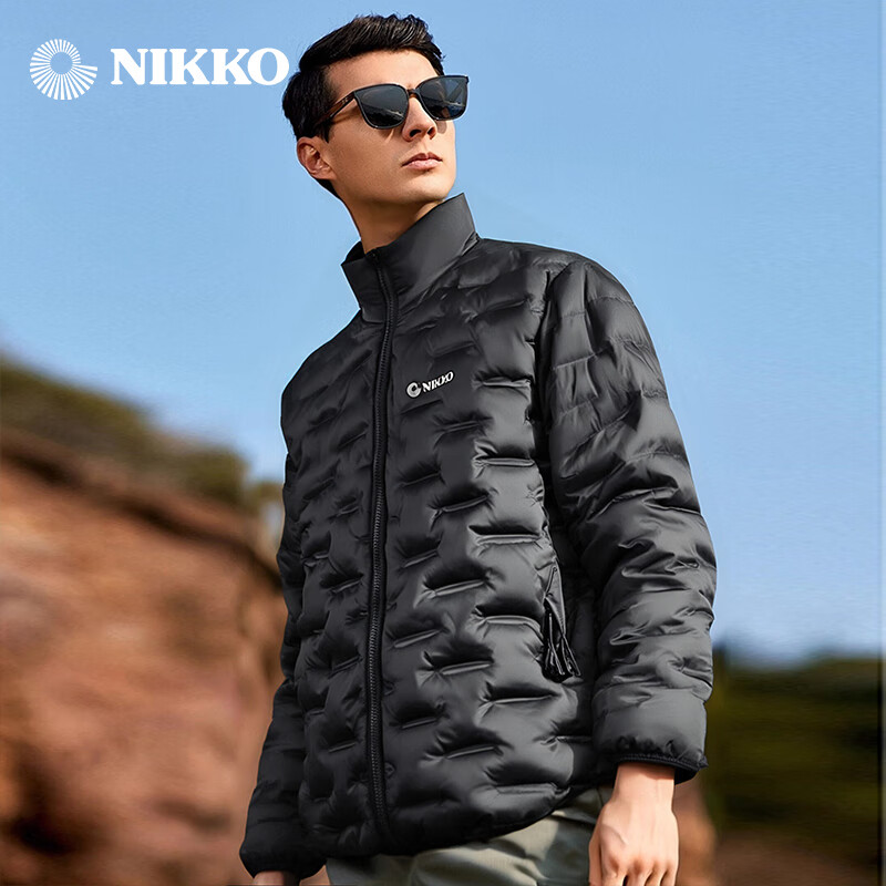 日高新品秋冬季棉服外套男款休闲棉衣防风防水运动棉衣防跑棉 黑色 (男女同款) XL