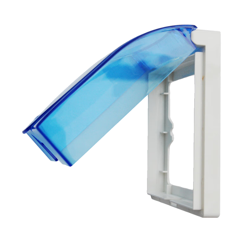 飛雕（FEIDIAO）插座防水盒衛(wèi)生間插座保護(hù)蓋防水盒開(kāi)關(guān)86型防濺盒透明 86防水盒-透明藍(lán)