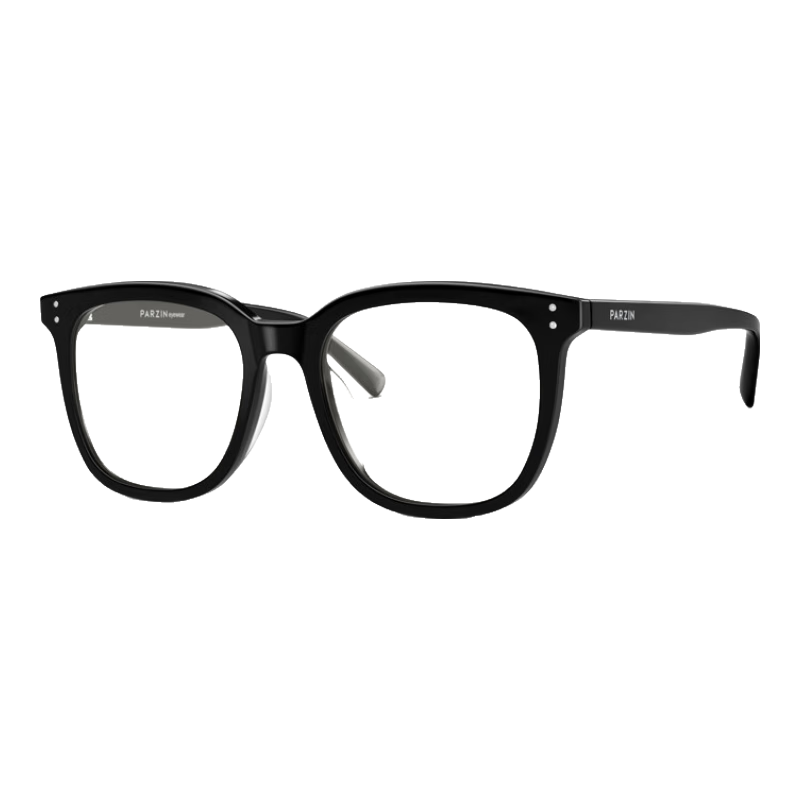 蔡司（ZEISS）镜片近视眼镜框女 早八素颜镜防蓝光可配度数定制眼镜男 PJ15858 钢琴黑 蔡司佳锐冰蓝高清膜1.60（400度内