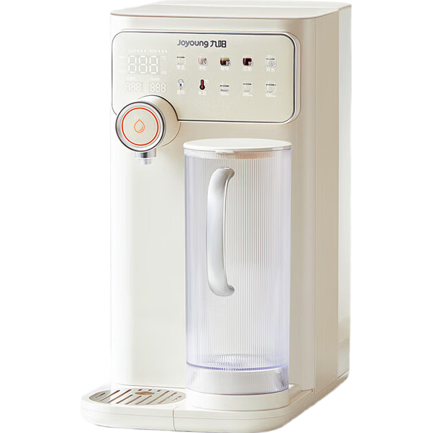 九阳台式净水器免安装净饮一体机RO反渗透台式直饮机家用净水器秒出热水饮水机净饮机 JYW-RH550奶油白