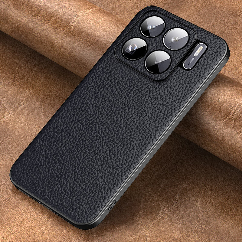 ZOBIG小米15SPro手机壳 真皮 防摔 头层牛皮 抗指纹 抗手汗 复古男士 轻奢 磨砂 宝石蓝【头层真牛皮】 小米15SPro