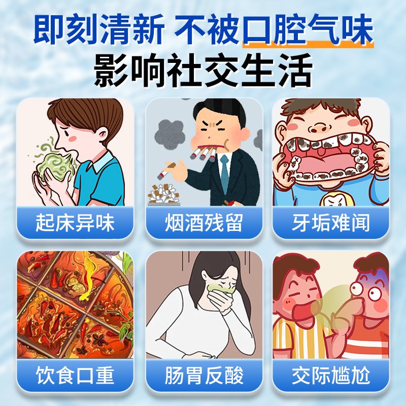 优卓口香糖无糖精非去口臭的含片口气清新糖果便携薄荷接吻官方旗舰店 3盒装薄荷+青柠+白桃