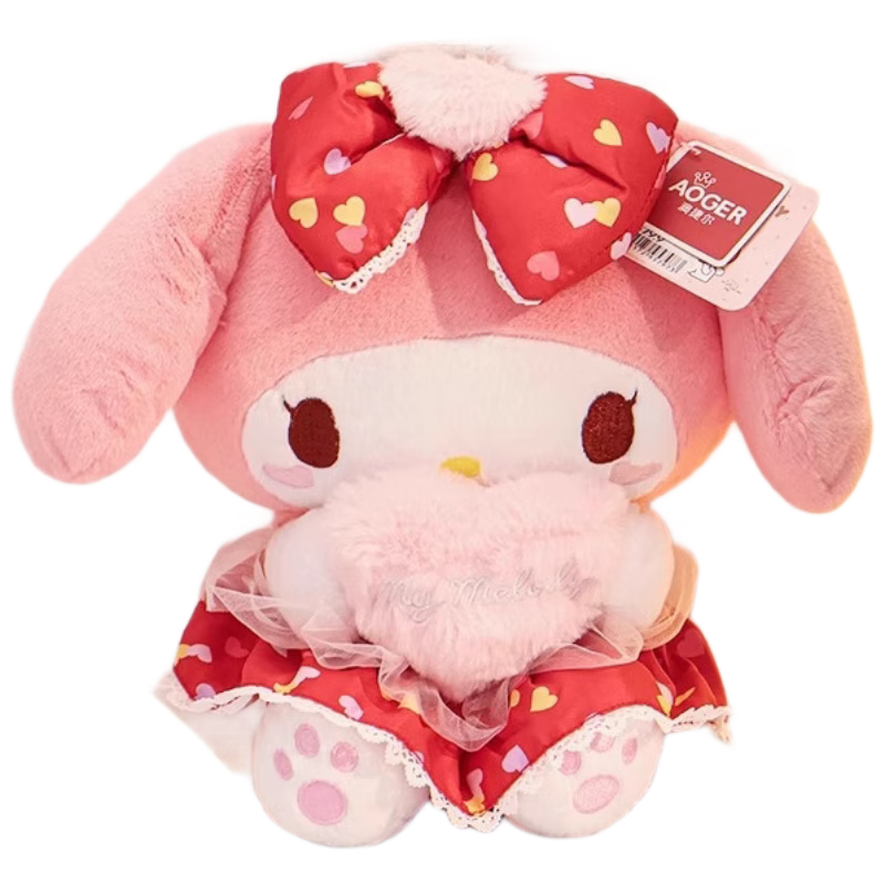 凱蒂貓（hellokitty）三麗鷗美樂(lè )蒂毛絨玩偶玩具抱枕娃娃七夕情人節禮物送女生日禮物