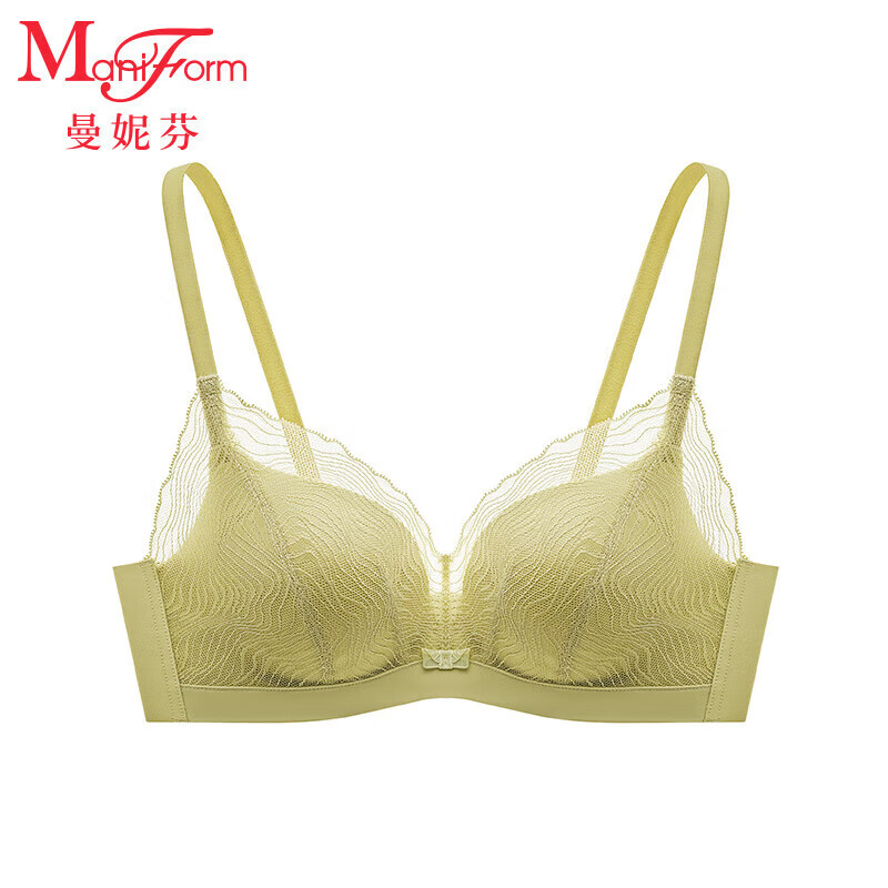 曼妮芬曼妮芬女士性感蕾丝内衣软钢圈聚拢文胸舒适无痕胸罩
