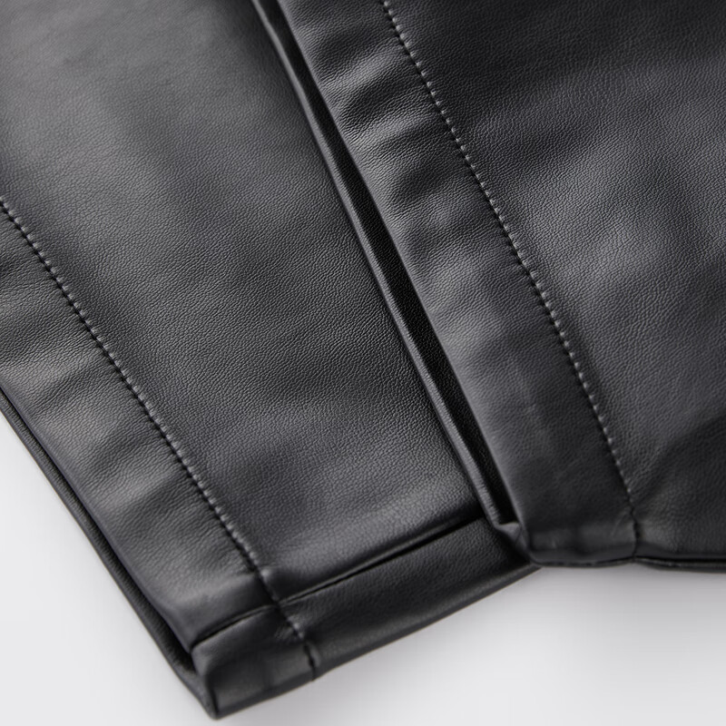 太平鸟女装高腰显瘦束脚裤简约牛仔裤气质弹力直筒休闲裤合集 PU香蕉裤 M