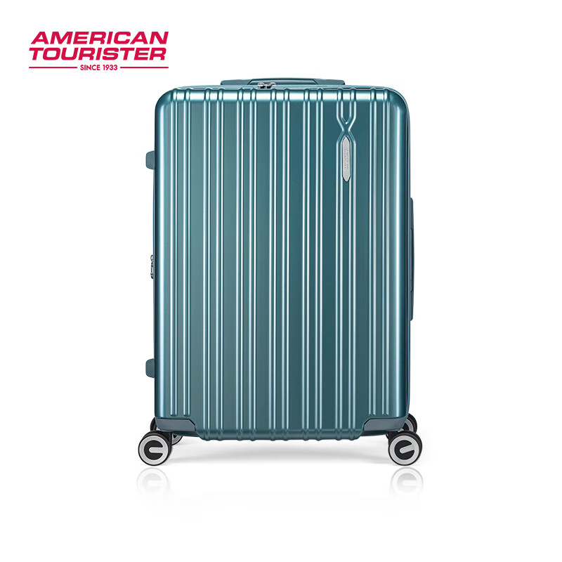 美旅(AMERICAN TOURISTER)拉杆箱商务行李箱20寸旅行箱大容量密码登机箱轻盈抗摔薯条箱79B 松石绿 24英寸 (可托运3-5天出行)