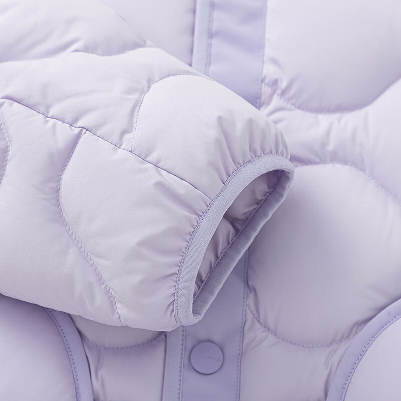 巴拉巴拉balaOne儿童羽绒服男童女童冬外套摇粒绒两件套2025新款 粉紫70029-白鸭绒 120 充绒量74g