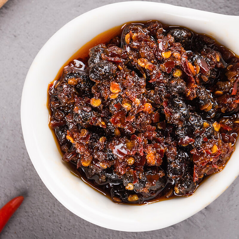 茂德公香辣豆豉辣椒醬自制蒜蓉魚(yú)頭剁椒醬油辣椒下飯菜包郵225g*2 香辣豆豉225g*2