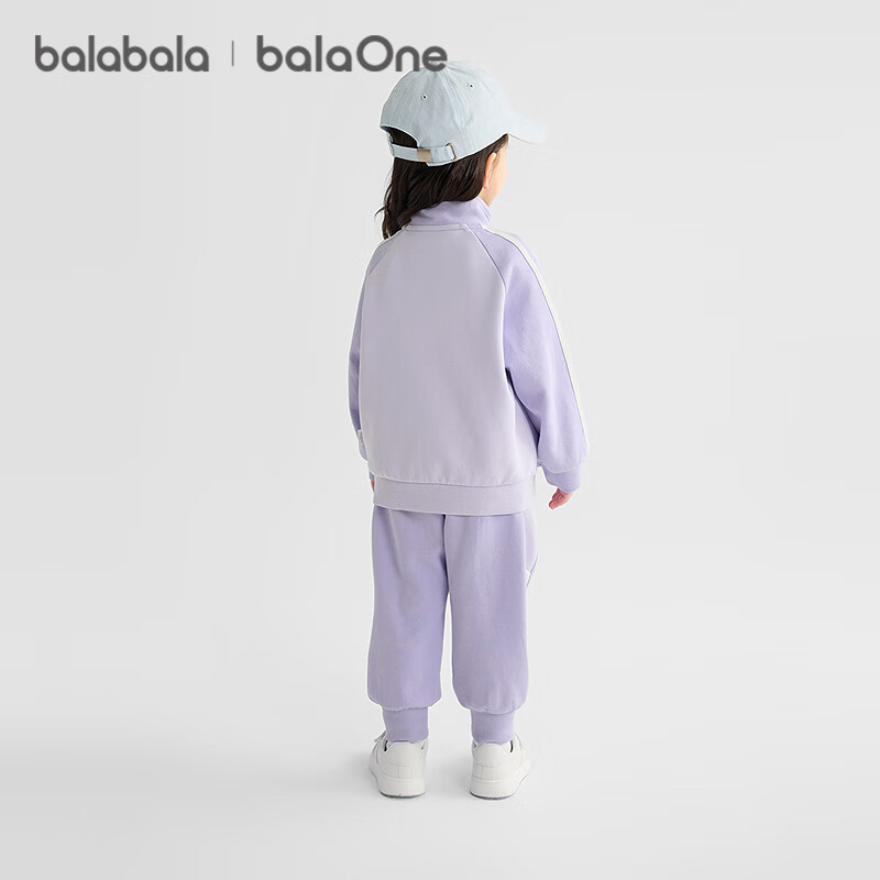 巴拉巴拉balaone儿童套装男童女童宝宝长袖2025秋学院风舒适208325104204