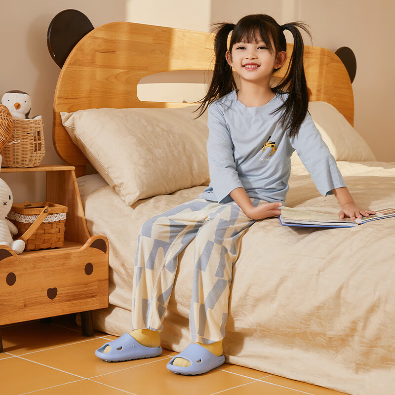 朴西小鲨鱼儿童拖鞋软底凉鞋室内浴室防滑eva拖鞋升级款 原力蓝 28 (190mm)