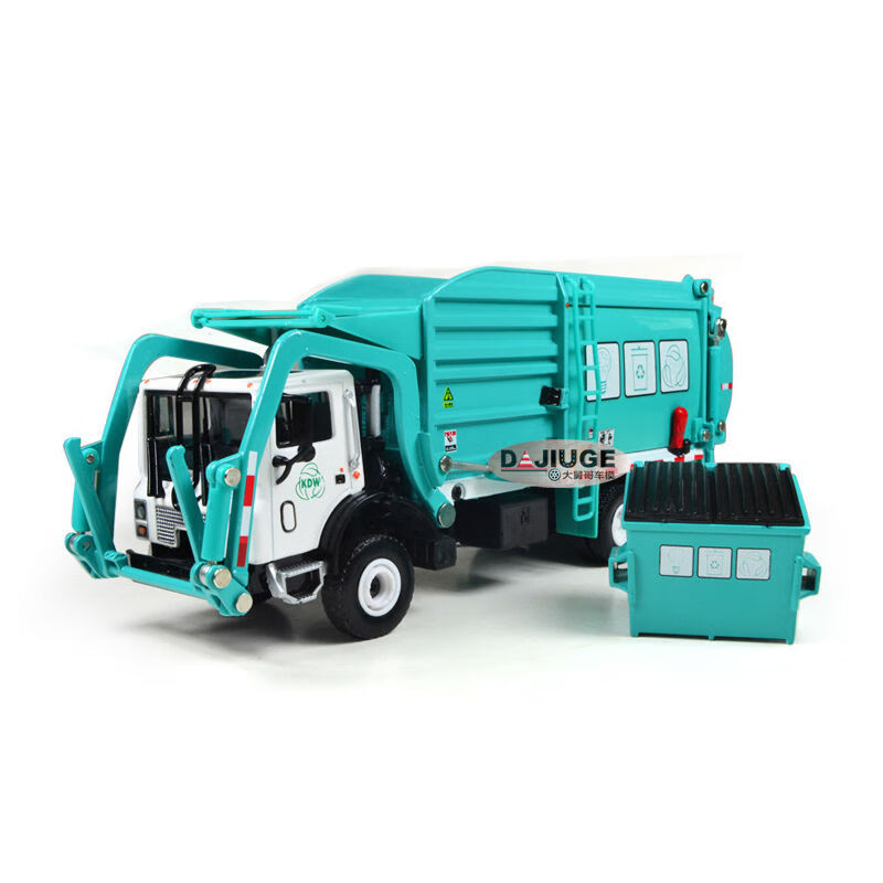 凱迪威合金工程車(chē)物料運輸車(chē)環(huán)衛清理車(chē)垃圾車(chē)兒童玩具小汽車(chē)模型 散裝綠色垃圾車(chē)拍下103元