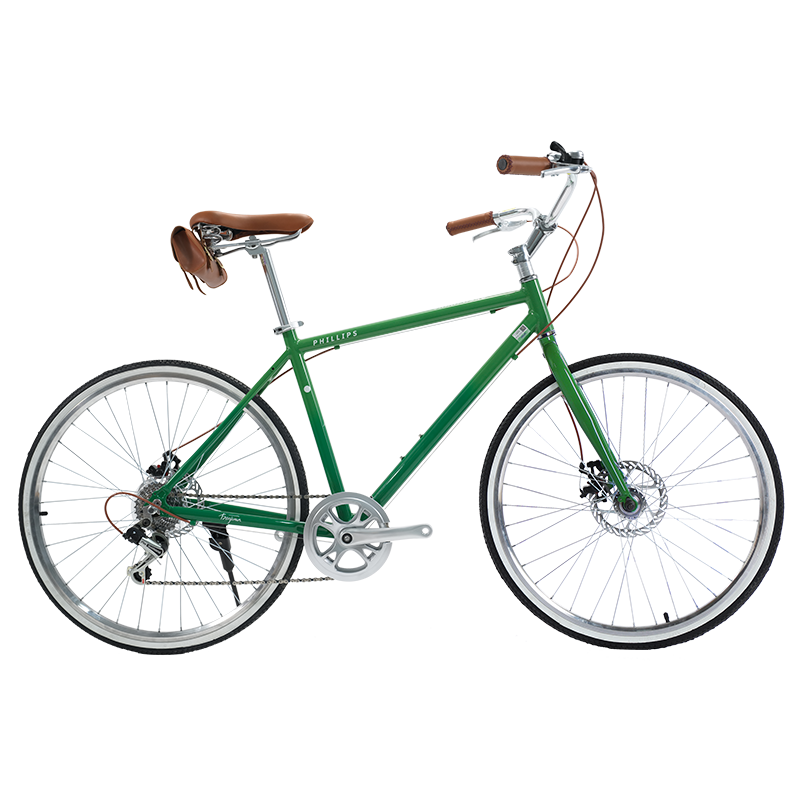 菲利普（PHILLIPS）Benjamin系列公路自行車(chē)女男式成人變速超輕平把城市代步城市單車(chē) 「科林尼亞大道」荷蘭把 7速 24英寸 7  速/免安裝版